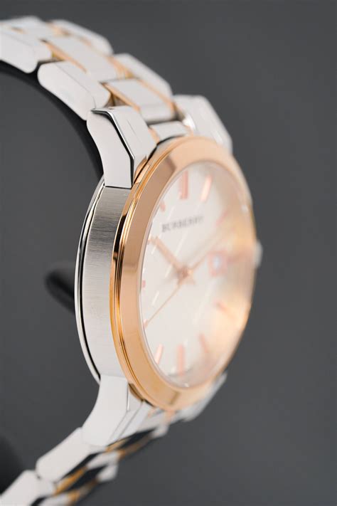 burberry 9105|Burberry Ladies Watch Check Stamped Two Tone 34mm BU9105.